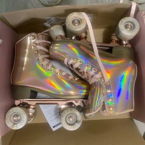 Impala rose gold roller skate